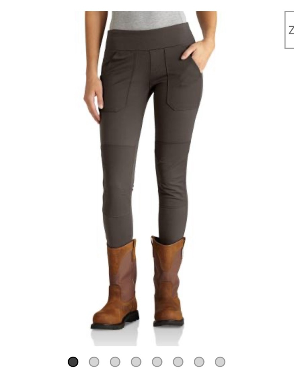 Carhartt Force Fitted Midweight Utility Legging in Dark Coffee size S small TALL